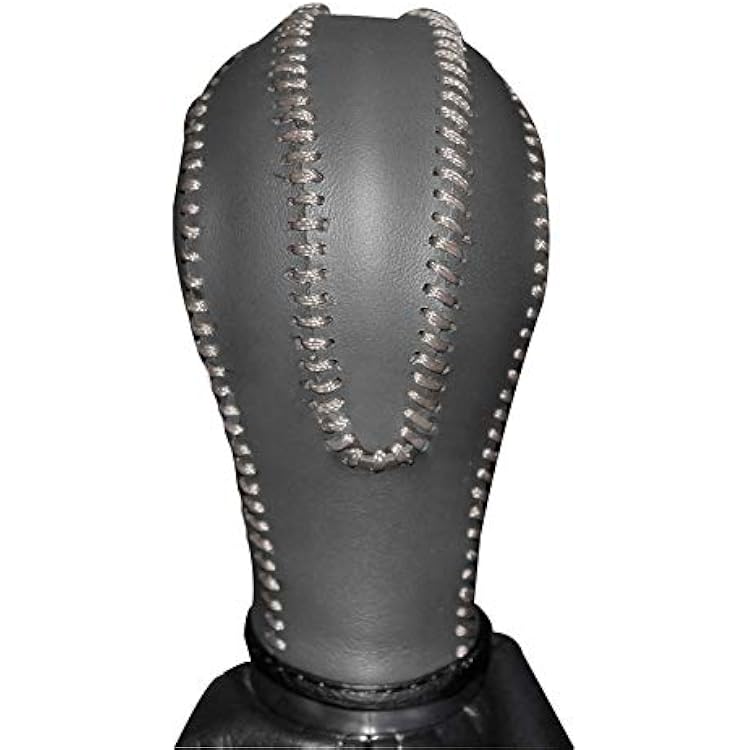 JI Loncky Black Genuine Leather Gear Shift Knob Cover for Infiniti FX35 FX37 FX50 EX35 EX37 EX25 IPLG G25 G35 G37 QX56 QX80 QX70 QX50 Q60 Q40 Automatic