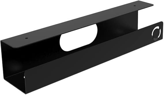 Oeveo Under Desk Cable Management Tray CMT-133 Made in USA, Heavy-Duty Metal | Easy Installation, Organize & Hide Cords, Power Strips, and Adapters 14L x 3D x 3H inches (Single)