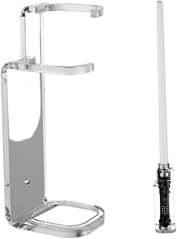 Lightsaber Stand, Clear Acrylic Lightsaber Wall Mount, Vertical Sword Display Rack, Suitable for Swords, Light Saber, Wall Mount