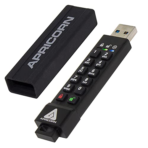 Apricorn Aegis Secure Key 3Z 8GB 256-bit AES XTS Hardware Encrypted FIPS 140-2 Level 3 Validated Secure USB 3.0 Flash Drive ASK3Z-8GB