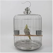 Birdcages Bird Cages Stainless Steel Birdcage Large Round Starling Black Phoenix Peony Villa Parrot Cage for Parakeets, Parrotlets, Finches Parrot Parakeet Cage (Color : Type 30)