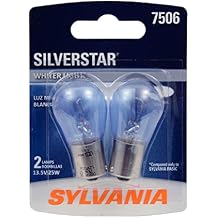 SYLVANIA - 7506 SilverStar Mini Bulb - Brighter and Whiter Light, Ideal for Daytime Running Lights (DRL) and Back-Up/Reverse Lights (Contains 2 Bulbs)