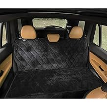 Plush Paws Products Velvet Rear Car Seat Protector w/o Hammock | Washable & Waterproof Back Seat Dog Cover for Car, Truck, SUV | Nonslip, Tear Resistant Pet Seat Cover | X-Large Charcoal