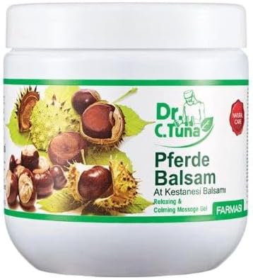 Farmasi Dr. C. Tuna Pferde Horse Chestnut Massage Gel, 16.9 fl oz | Pferde Balsam Massage Gel, Horse Chestnut and Herbal Cooling Massage Gel, Menthol Refreshing Sensation, Non Greasy Large Size