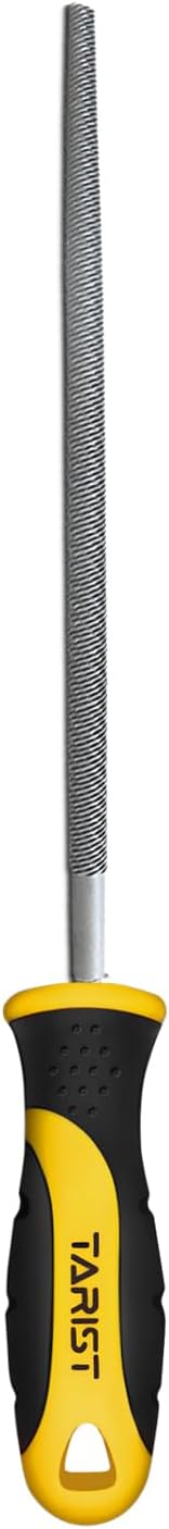 TARIST 8 inch Round Metal File, Professional Carbon Steel rat tail file, Tool Sharpener for Professionals and DIY (8 inch)