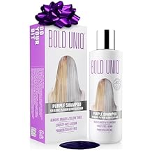 Bold Uniq Purple Shampoo - Remove Yellow Tones & Condition Damaged Hair - For Blonde, Silver or Grey Hair - Paraben & Sulfate Free, Vegan - 8 fl oz
