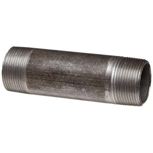 Anvil 8700143905, Steel Pipe Fitting, Nipple, 1-12 NPT Male x 10 Length, Black Finish