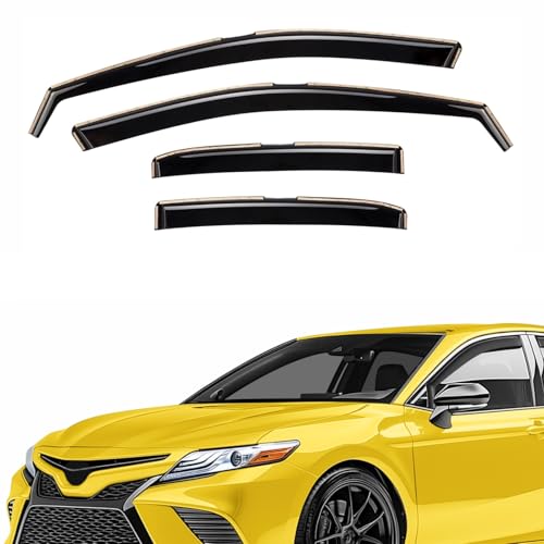 Extra Durable Window Deflectors in-Channel Window Visors Rain Guards Fit for Toyota Camry 2018-2024, Sun Visors, Wind Vent for Shades, Exterior Car Accessories - 4pcs. AG0114