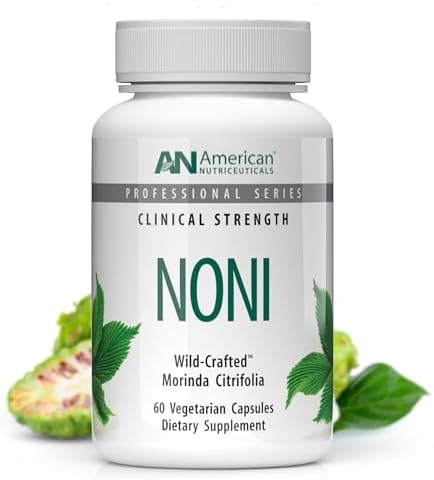 Vitality C American Nutriceuticals Noni 60 Capsules Powerful Adaptogen for Balanced Energy 100% Whole Fruit Powder