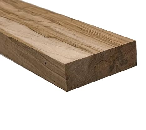 Exotic Wood Zone | Ambrosia Maple Hardwood Electric/Bass Guitar Neck Blanks | Luthier Tonewoods | Tonewood Suppliers (30" x 4-1/2" x 1-1/4", Ambrosia Maple)