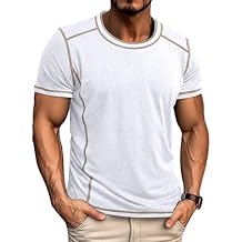 Shirts for Men Short Sleeve Crew Neck T-Shirt Casual Summer Classic Basic Tee Summer Oversized Tshirts Streetwear