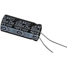Jameco Valuepro R3300/25-VP-R Radial Capacitor, 3300uF, 25V, Tolerance 25%, 13 mm x 29 mm x 5 mm Size (Pack of 10)