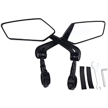 2PCS Bike Mirrors For Handlebars For Mongoose Supergoose 2015-2026,360 Adjustable Rotatable Wide Angle Mirror Accessories