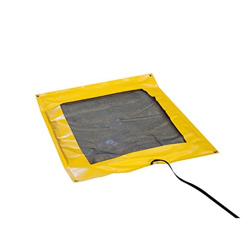 ENPAC Dripillow Drip and Leak Berm and Pad, 24x24, Portable, Weighted Base, Corner Gromets, UV Resistant, Foldable with Straps, Refillable