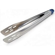Kitchen Tongs, Food Grade Stainless Steel Cooking Tongs, Heat Resistant, Suitable for Grilling, Frying, and Salads, 12''