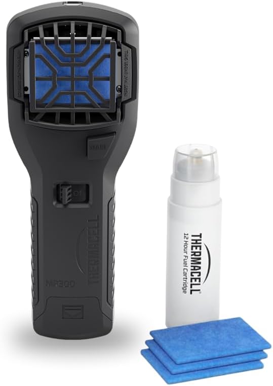 Thermacell Anti-Mosquito Portable Outdoor 20 m2 Protection Without DEET, Includes Diffuser + Recharge + 3 Refills, Black