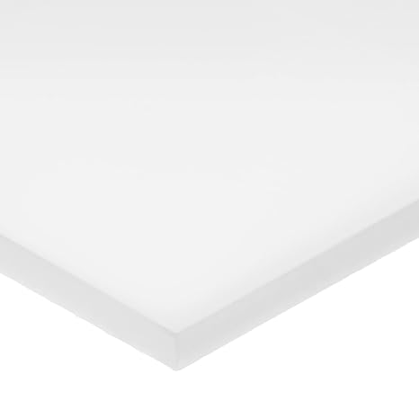 Delrin Acetal Homopolymer Plastic Bar, White, 3/8 in Thick x 1 in Wide x 24 in Long