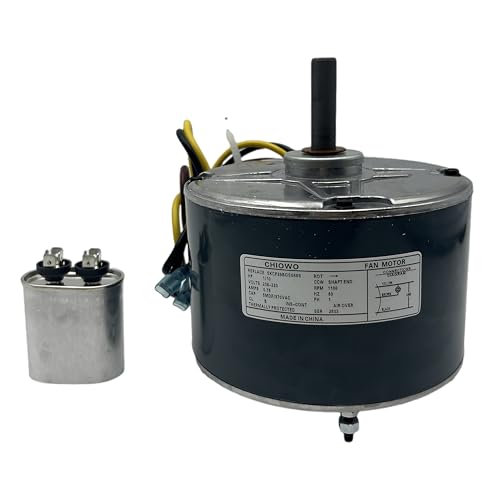 5KCP39BGS069S Condenser Fan Motor 110 HP 1100 RPM 208-230V 0.75A 48 Frame with Capacitor Replacement for Carrier HC33GE233A 5KCP39BGY824S Genteq 3907 3S001