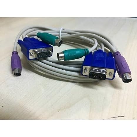 Platoon PS2 KVM SWITCH Cable Male to Male VGA Male PS2 kwm switch