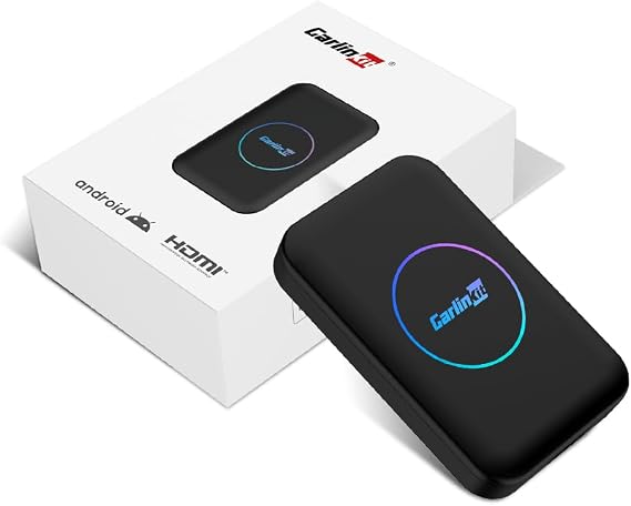 CarlinKit New AIBOX-Lite Multimedia Box, 3 in 1 System Android Independent System/Wireless CarPlay/Wireless Android Auto, Suitable for Vehicles Equipped with Wired CarPlay/Android Auto