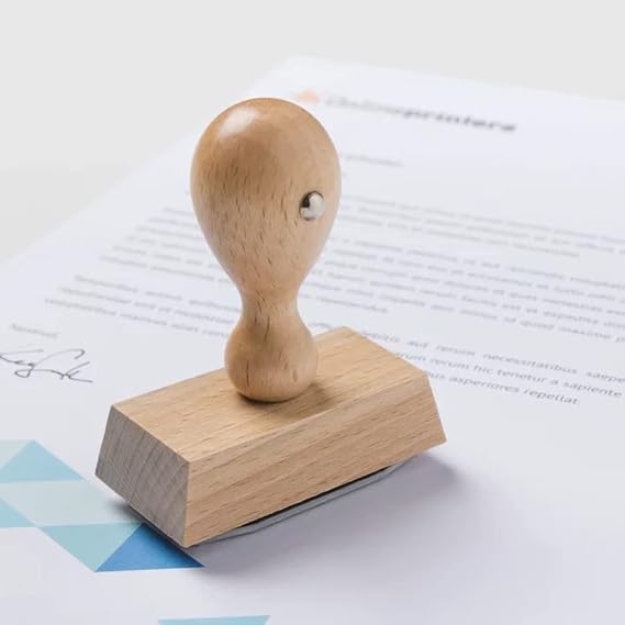 Stamp by Me | Personalized Wood Stamp | Custom Rubber for Business | Up to 5 Lines of Text | Company Stamp (Small (1.5" x 0.75")) | Rubber Stamps 5 Lines | Stamps for Business