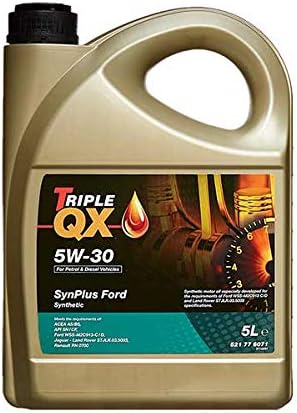 Triple QX SynPlus SAE 5W30 Fully Synthetic Car Engine Oil 5L Spec 5 Litre