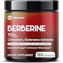 Liposomal Berberine with Cinnamon, Gymnema, CoQ10, ALA & Ashwagandha Supports Metabolic Harmony & Cardiovascular Wellness 180 Capsules