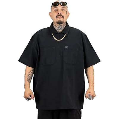 FB County Short Sleeve 12 Zip with Chest Pockets - Heavy Cotton-Poly, Casual Breathable Shirts for Men & Women