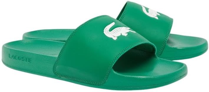 Lacoste Men's Serve Slide 0.0, Black & White Croc, 11