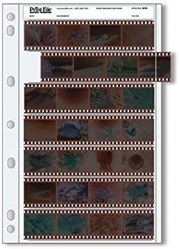 Print File Archival 35mm Size Negative Pages Holds Seven Strips of Four Frames, Pack of 25