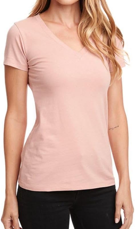 JustBlanks Ladies' Ideal Short Sleeve V-Neck T-Shirt N1540