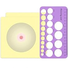 Guapa 3D Areola Tattoo Practice Skin with Ruler Kit Realistic Silicone Training for Tattoo Artists & Permanent Makeup Professionals (1PCS+Square ruler)