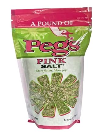 Peg's Pink Salt - Gourmet Seasoning - All Purpose for Cooking - Salt with Herbs and Spices - No MSG - No Sugar - 16 oz