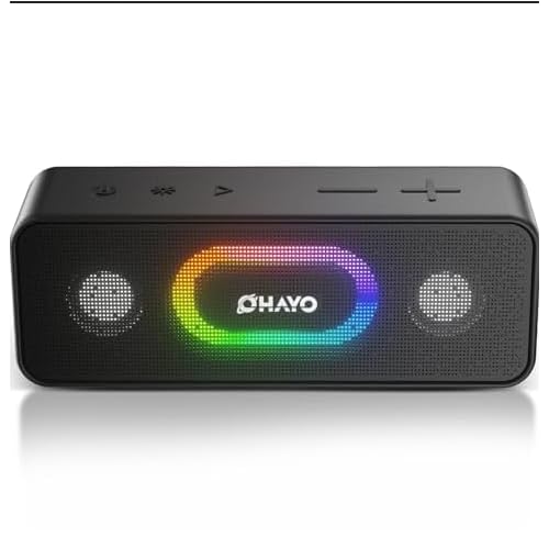 Bluetooth Speaker Portable Wireless, 16W Stereo Sound, IPX6 Waterproof, 24-Hour Playtime, Lights Show, TWS Pairing, Small Speakers for HomeOutdoorsTravel, Birthday Gifts, Stocking Stuffers, Khaki