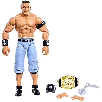 Mattel WWE John Cena Elite Collection Action Figure, Deluxe Articulation & Life-like Detail with Iconic Accessories, 6-inch