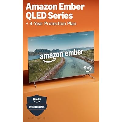 Amazon Ember 55" QLED Series with Fire TV (newest model) with 4-Year Protection Plan
