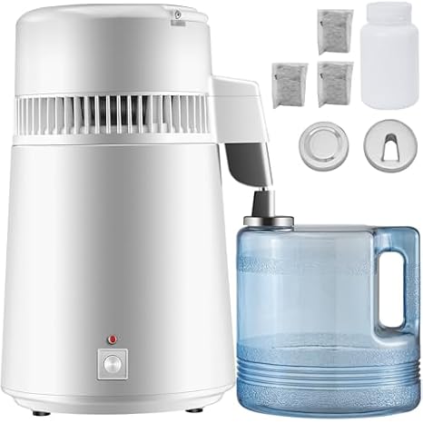 4L Stainless Steel Water Distiller - Medical/Dental Grade Pure Water Machine | Internal All-Steel Construction - for Clinics, Labs & Home Use - 99.9% Impurity Removal