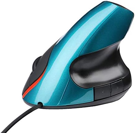 Wired Vertical Mouse, Ergonomic Vertical Mouse Optical USB Wired Mouse with 5 Programmable Buttons for Computer, Laptop (blue)