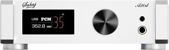 SABAJ A20d 2023 Version Decoding & Headphone Amplifier, AK4499EX+AK4191EQ Chip,3*OPA1612,Support MQA,MQA-CD Full Decoding,Bluetooth 5.0,LDAC,Apt-X HD,Native DSD512 and 32-bit/768KHz
