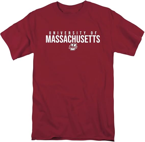 University of Massachusetts Official Stacked Unisex Adult T Shirt