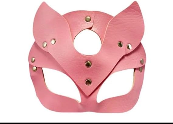 Pembe Kedi Kulaklı Yüz Maskesi