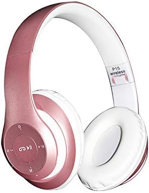Bluetooth Headphones Wireless Headpohones Clear, Cheap, Good HeadGear Wireless 4.1 Headphones Metolic Pink