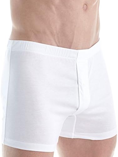 zimmerli Mens Sea Island Luxury Cotton Boxer Brief, 2861446, White, 2XL