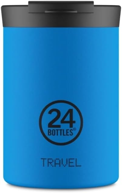 24Bottles 24 Şişe Yalıtımlı Kahve Bardağı 'Travel Tumbler' Paslanmaz Çelikten 350 ml, Renk: Pacific Beach