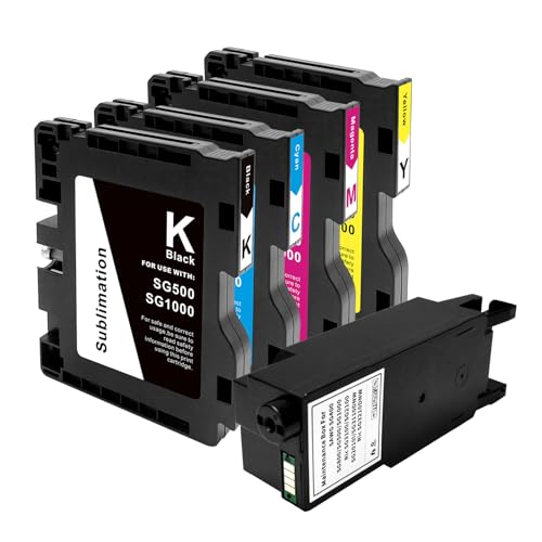 sg500 Sublimation Ink Cartridge and Waste Collection Unit Compatible with Sawgrass Virtuoso SG500 SG1000 Printer