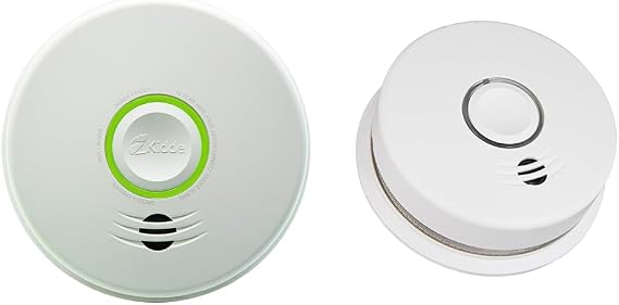 Kidde Smoke Detector 2 Count, Smoke & Carbon Monoxide Detector, 10-Year Battery, Interconnect Alarms with Voice Alert