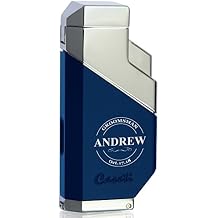 Personalized Groomsmen Caseti Cozmo Triple Torch Cigar Lighter - Matte Blue