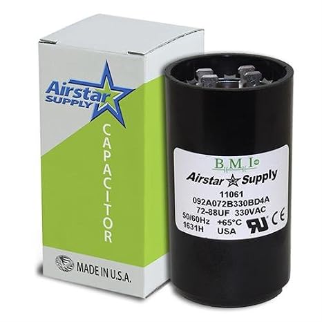 Motor Start Capacitor 72-88 uf MFD 330 Volt VAC 2 11961
