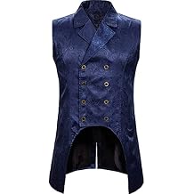 Men's Victorian Steampunk Vintage Vest Gothic Medieval Tailcoat Costume