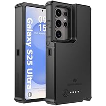 ZEROLEMON Galaxy S25 Ultra 10000mAh Extended Case, Data Sync & 2-Devices Charging| Full Edge Protection ZeroShock Case Cover for Galaxy S25 Ultra